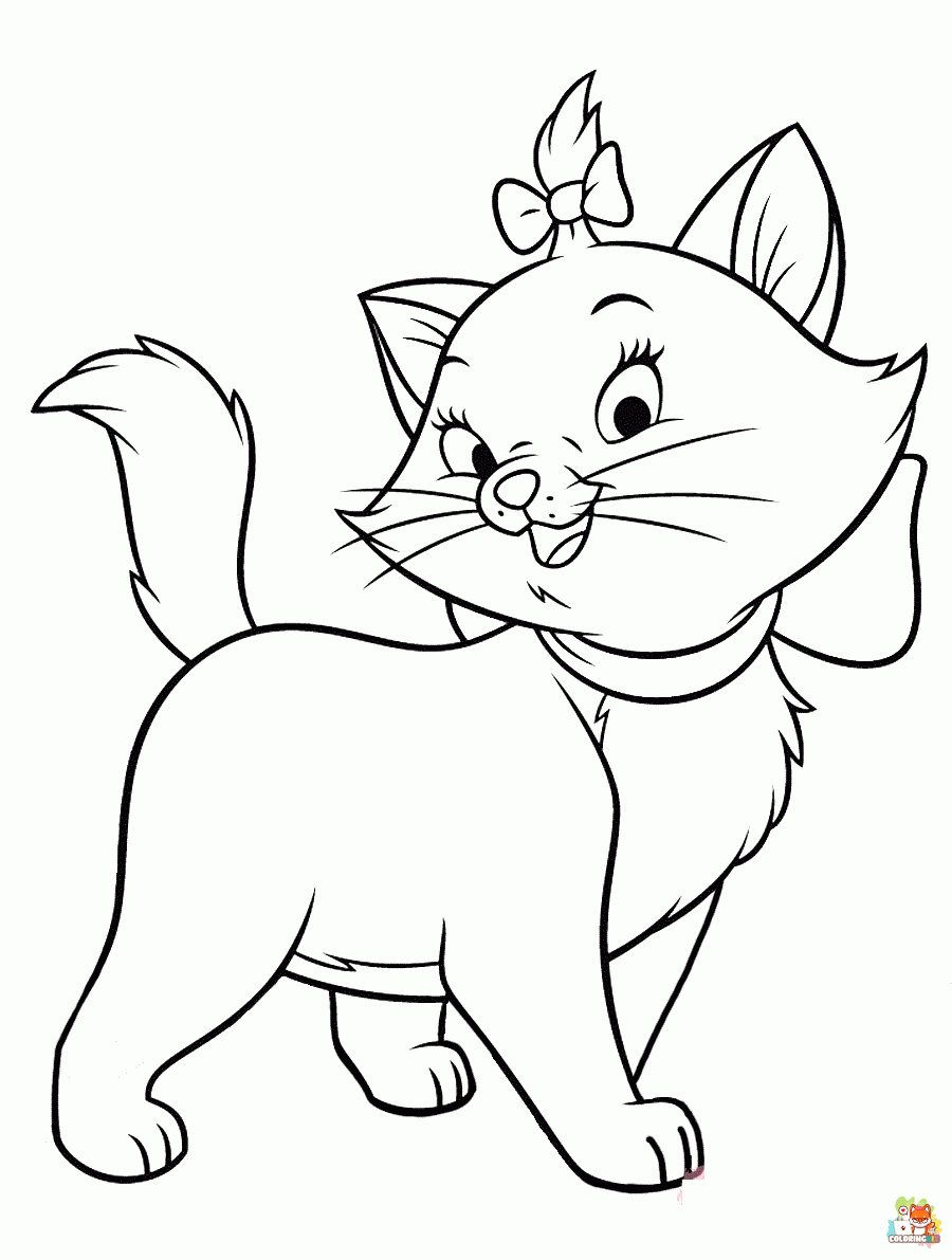 Marie Cat Coloring Pages 4