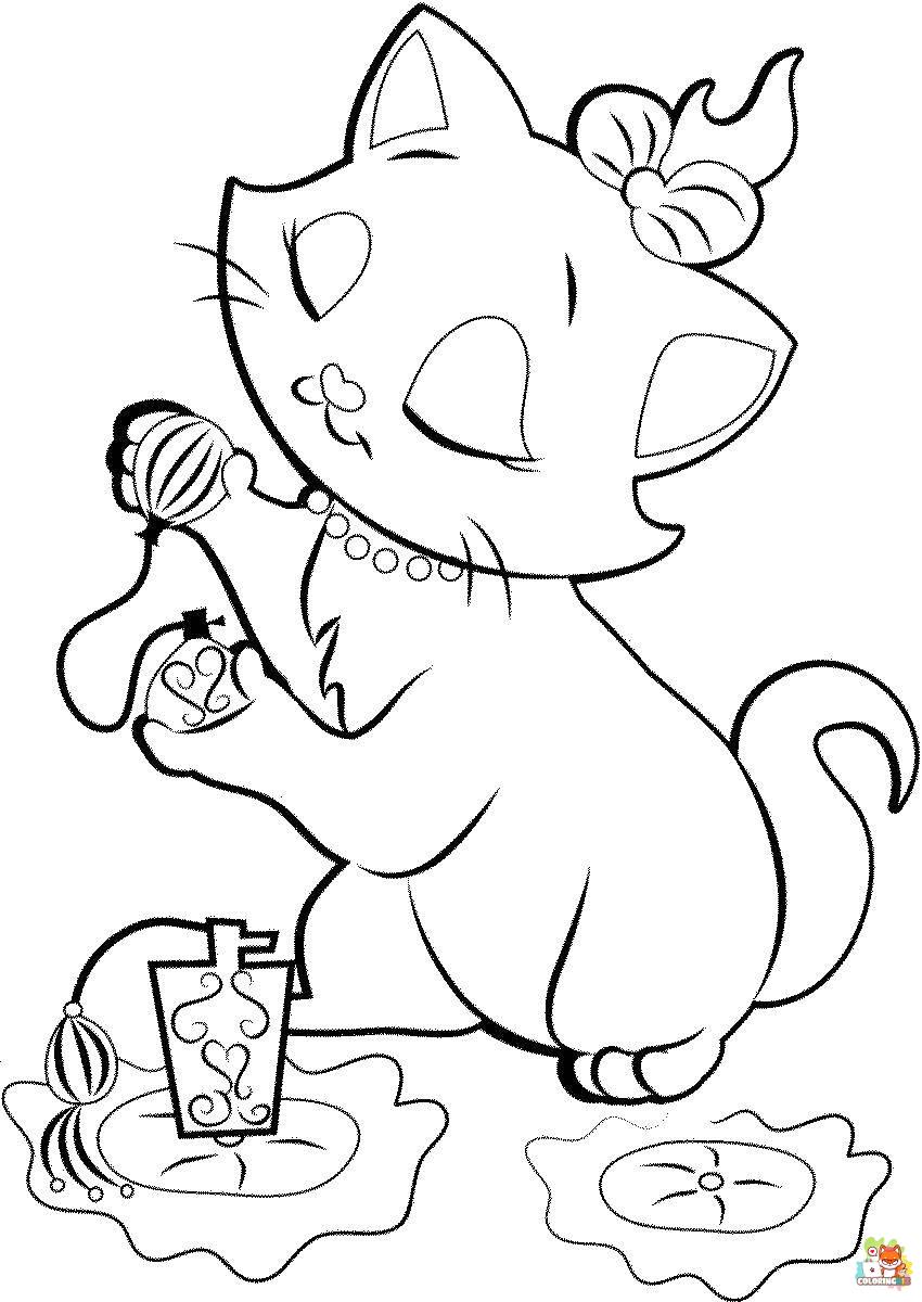 Marie Cat Coloring Pages 5