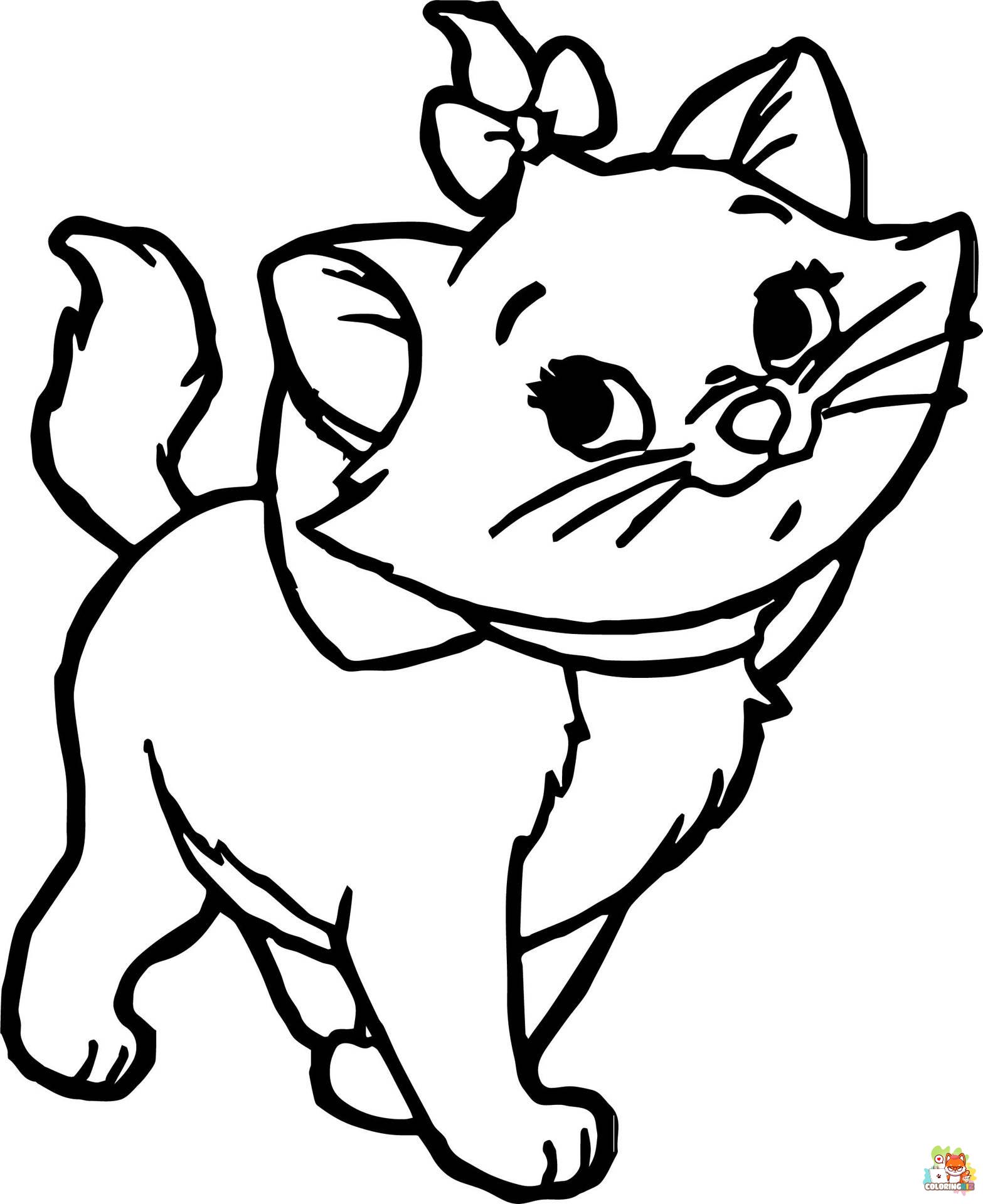 Marie Cat Coloring Pages 6