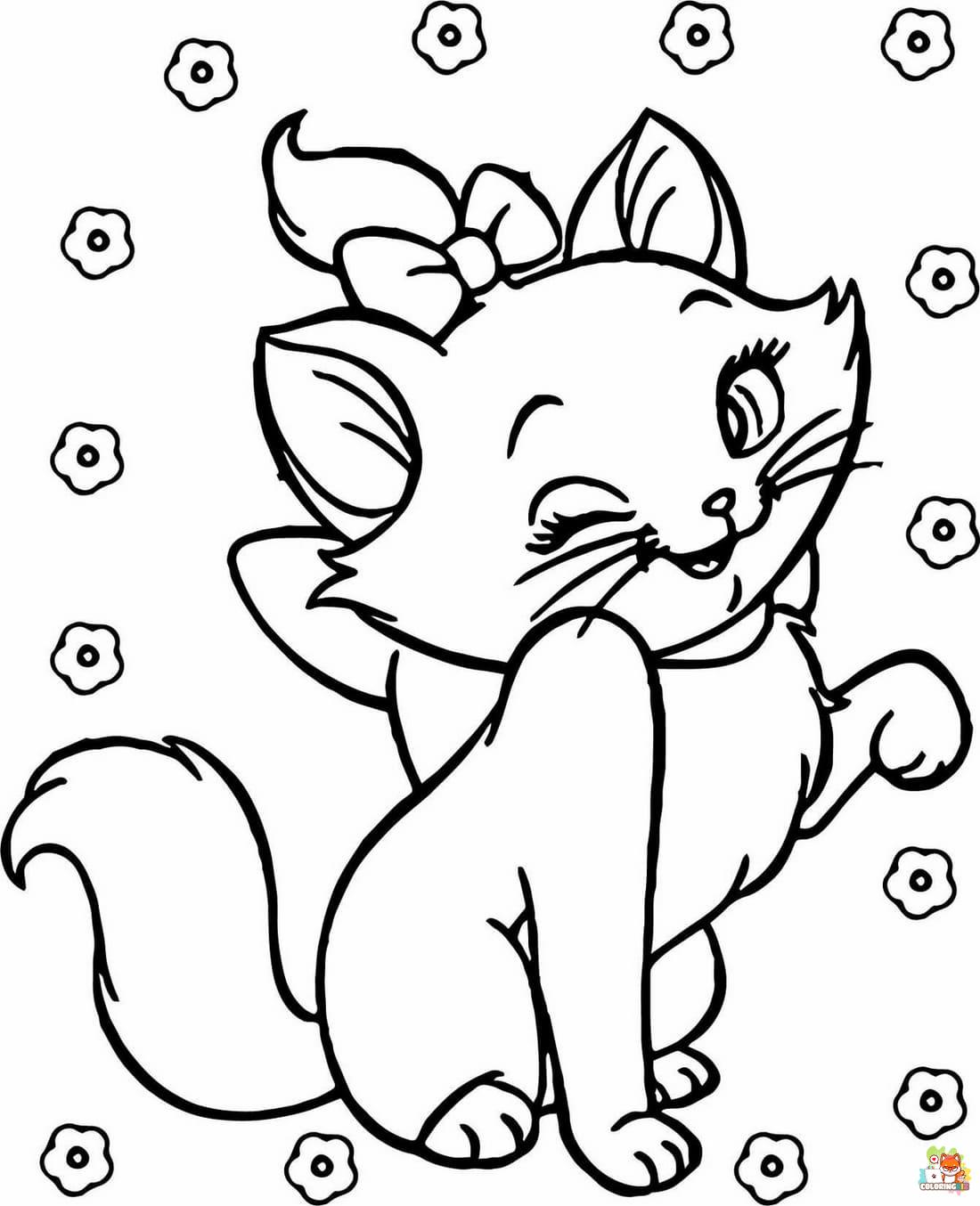 Marie Cat Coloring Pages 7