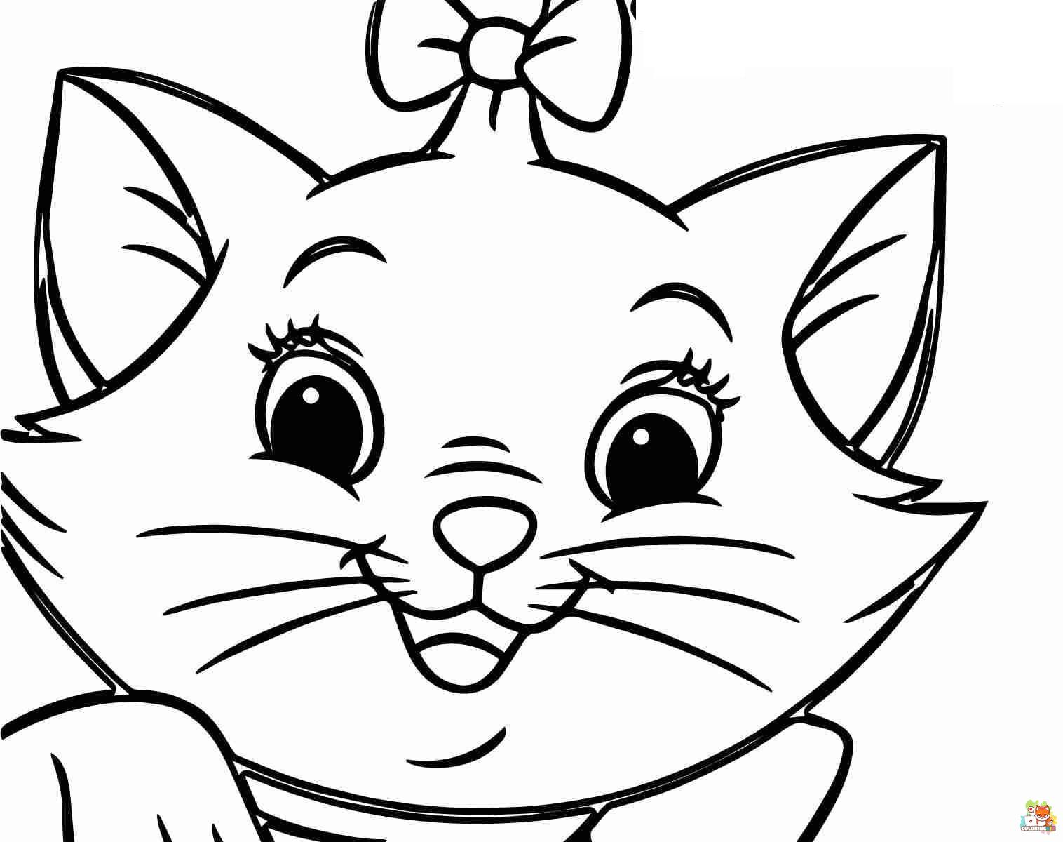 Marie Cat Coloring Pages 8
