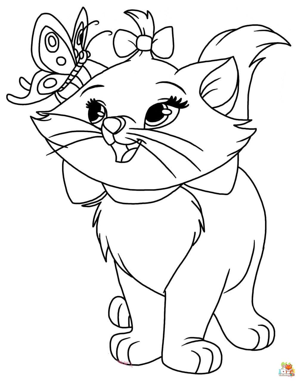 Marie Cat Coloring Pages 9