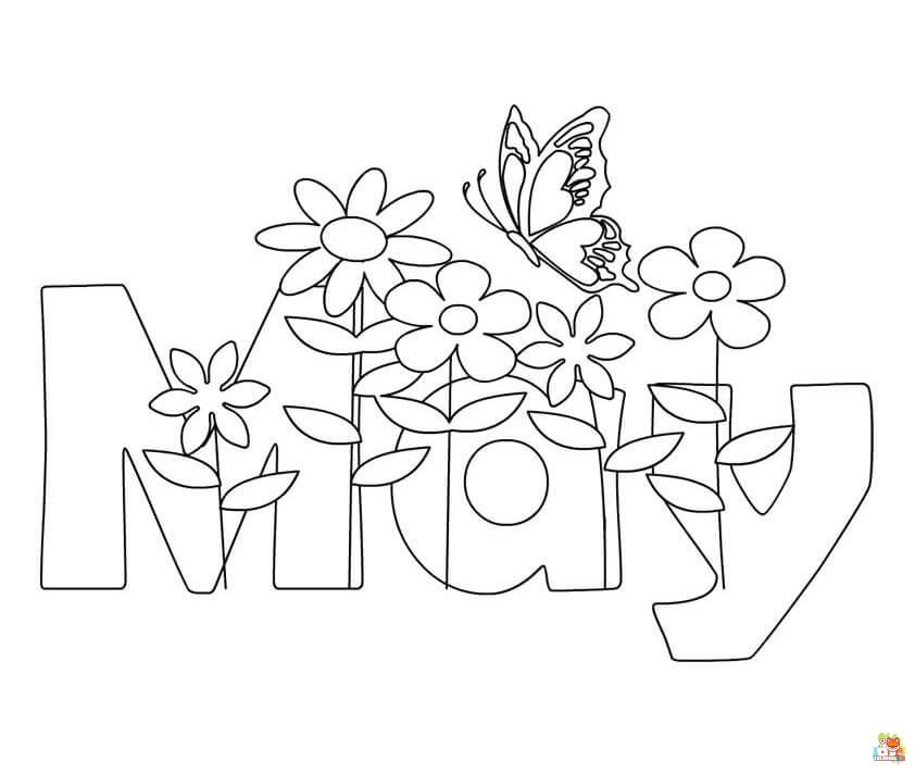 May coloring pages free