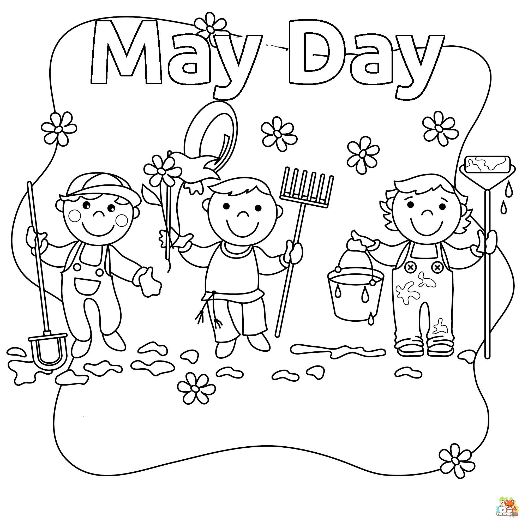 May coloring pages to print