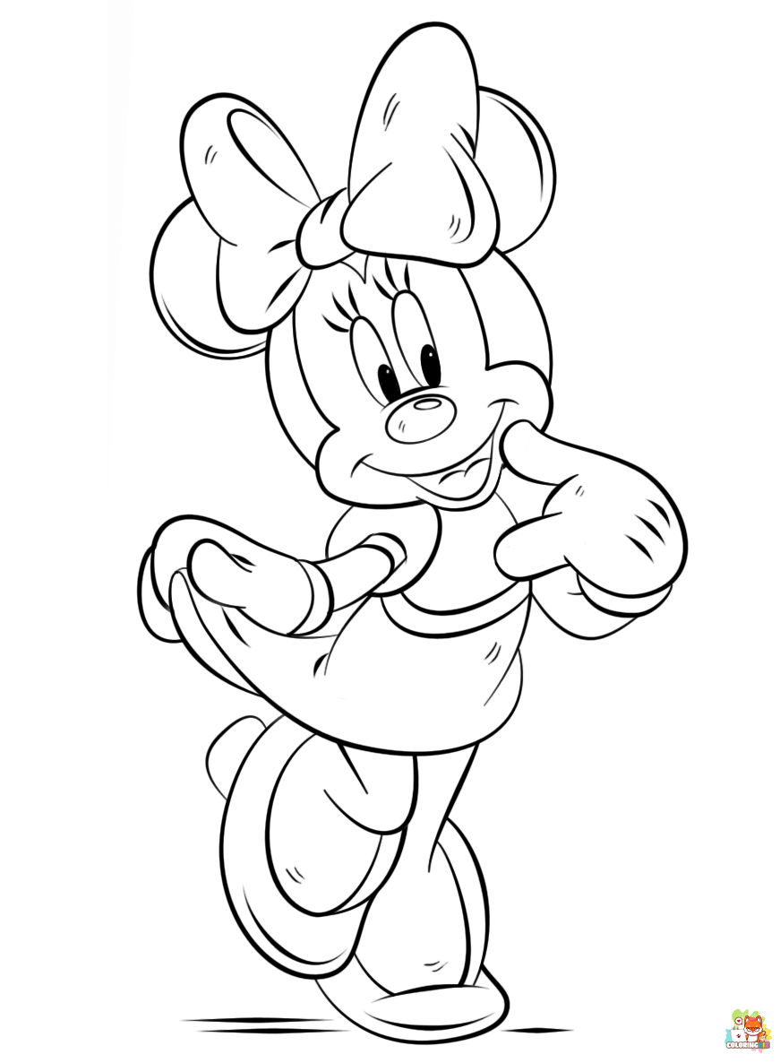 Minnie Mouse Coloring Pages 8