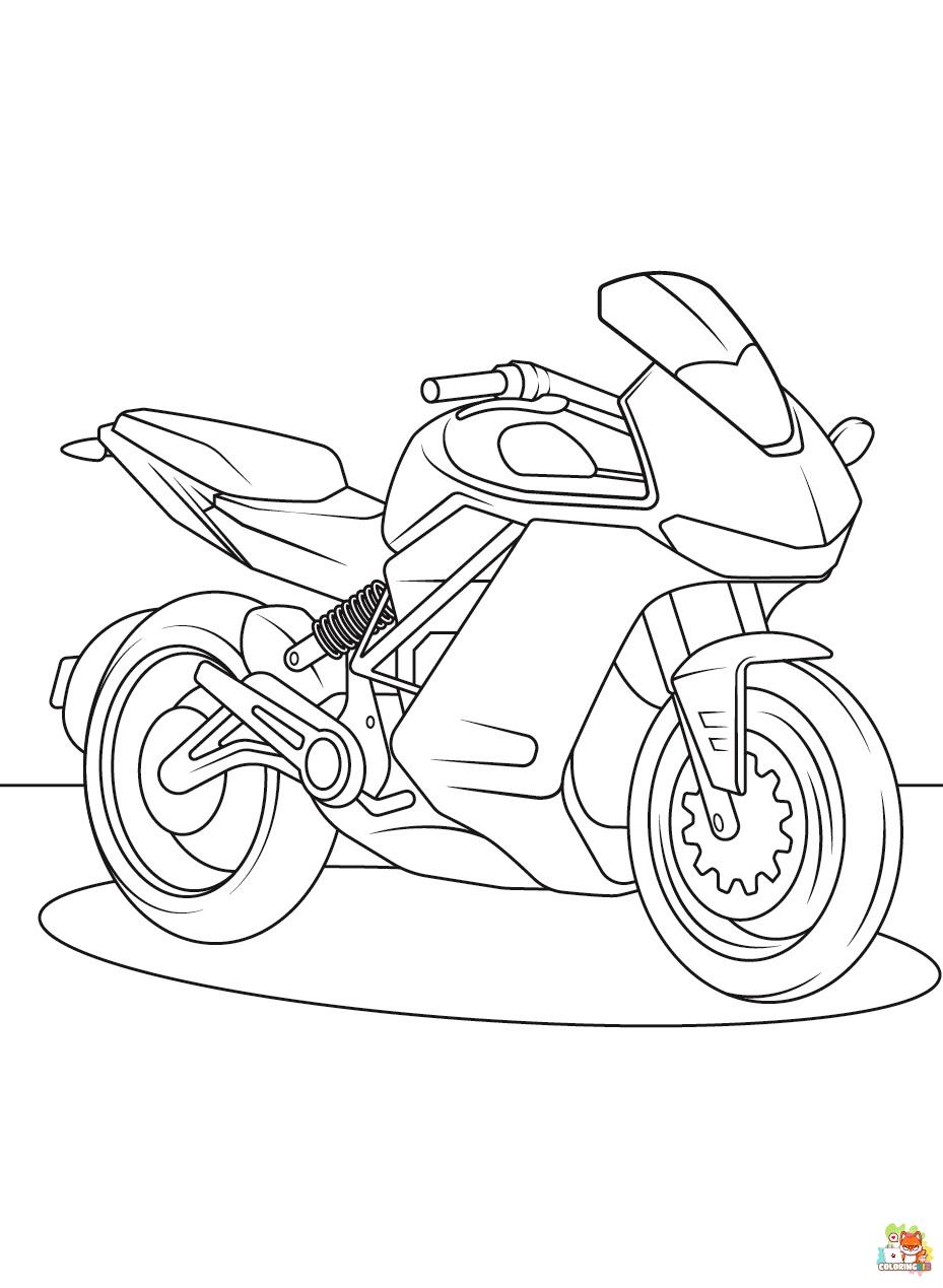 Motorcycle coloring pages free 1