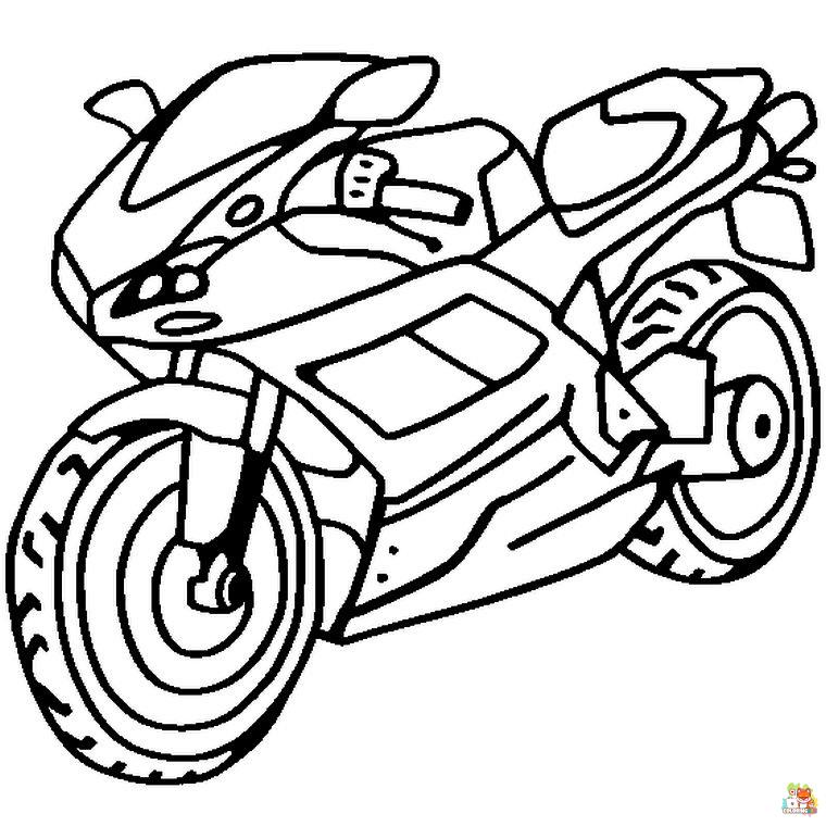 Motorcycle coloring pages to print 2