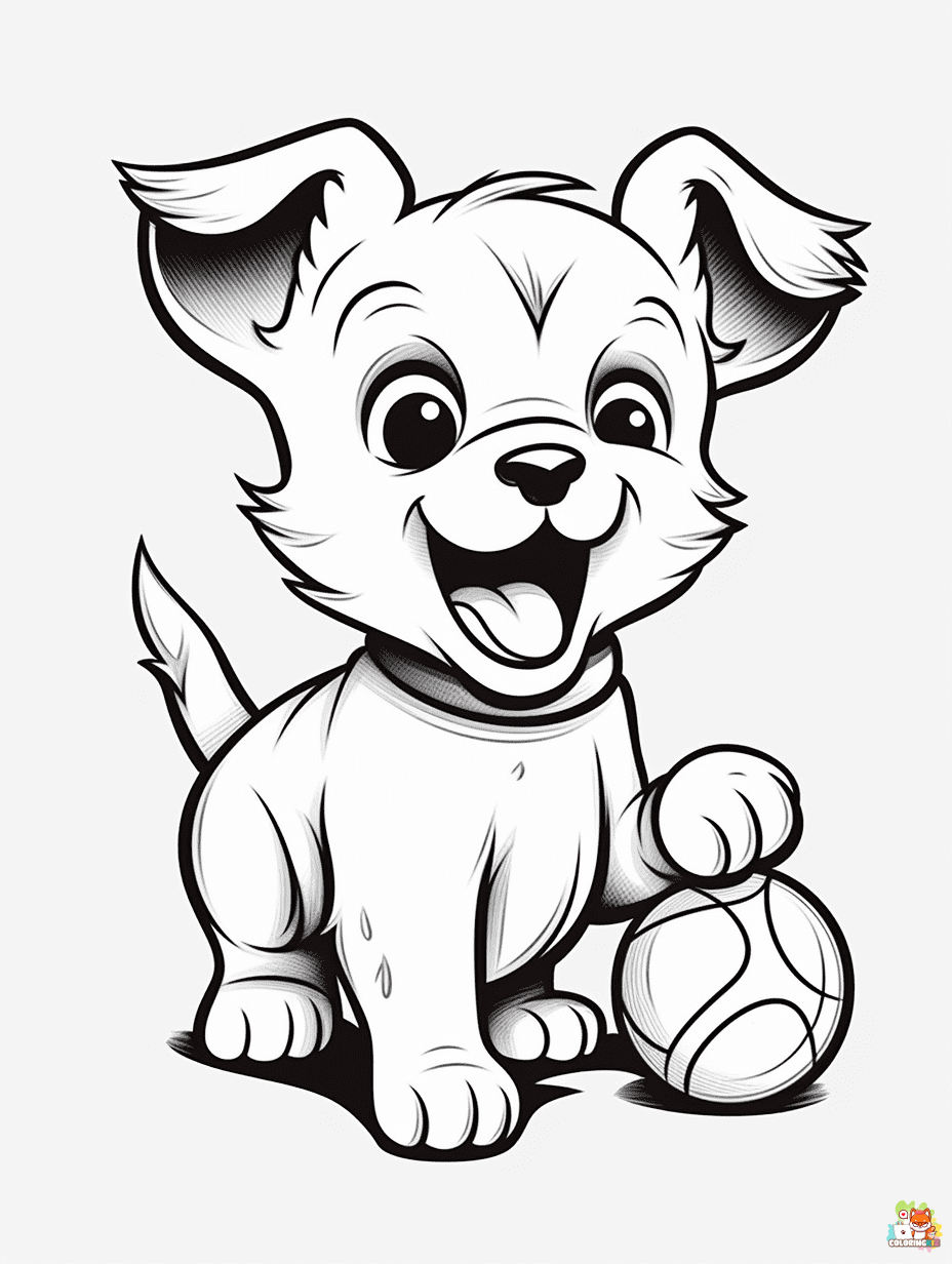 N1 Midjourney Dog Coloring pages for kids A dog playing fetch w 53905f93 b924 4666 b197 a17f0c61a1e9