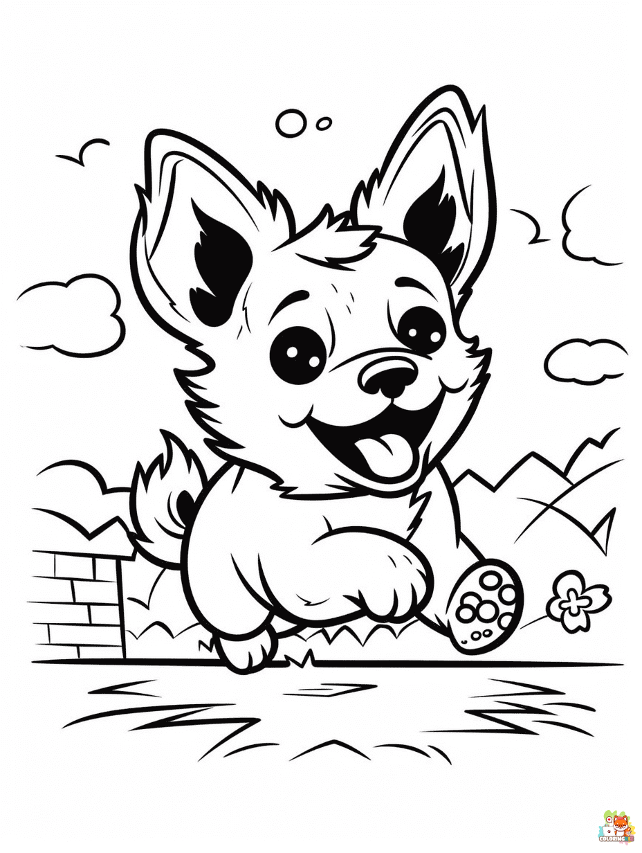 N1 Midjourney Dog Coloring pages for kids A dog running through 3160ef3b 9205 4ffe 874d f9c68f8480de 1