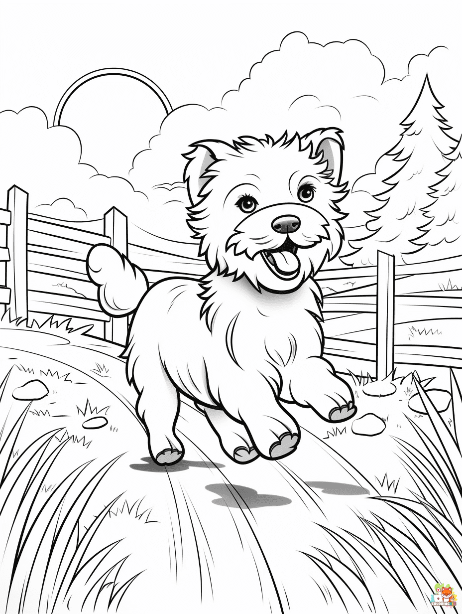 N1 Midjourney Dog Coloring pages for kids A dog running through 8a1c9679 0f47 4496 8249 ea90a8c1e517