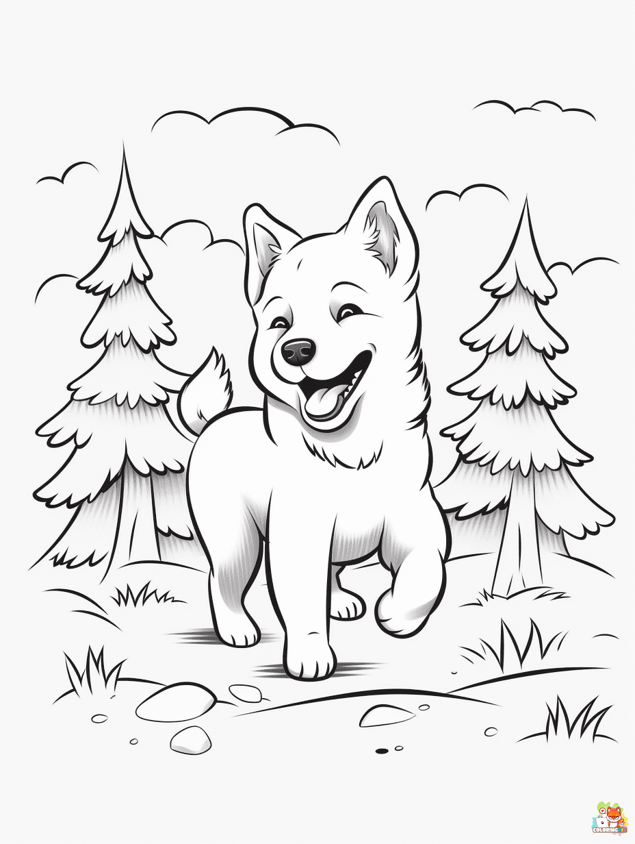 N1 Midjourney Dog Coloring pages for kids A dog running through db0a2980 72bb 4082 9a95 52f36446206e