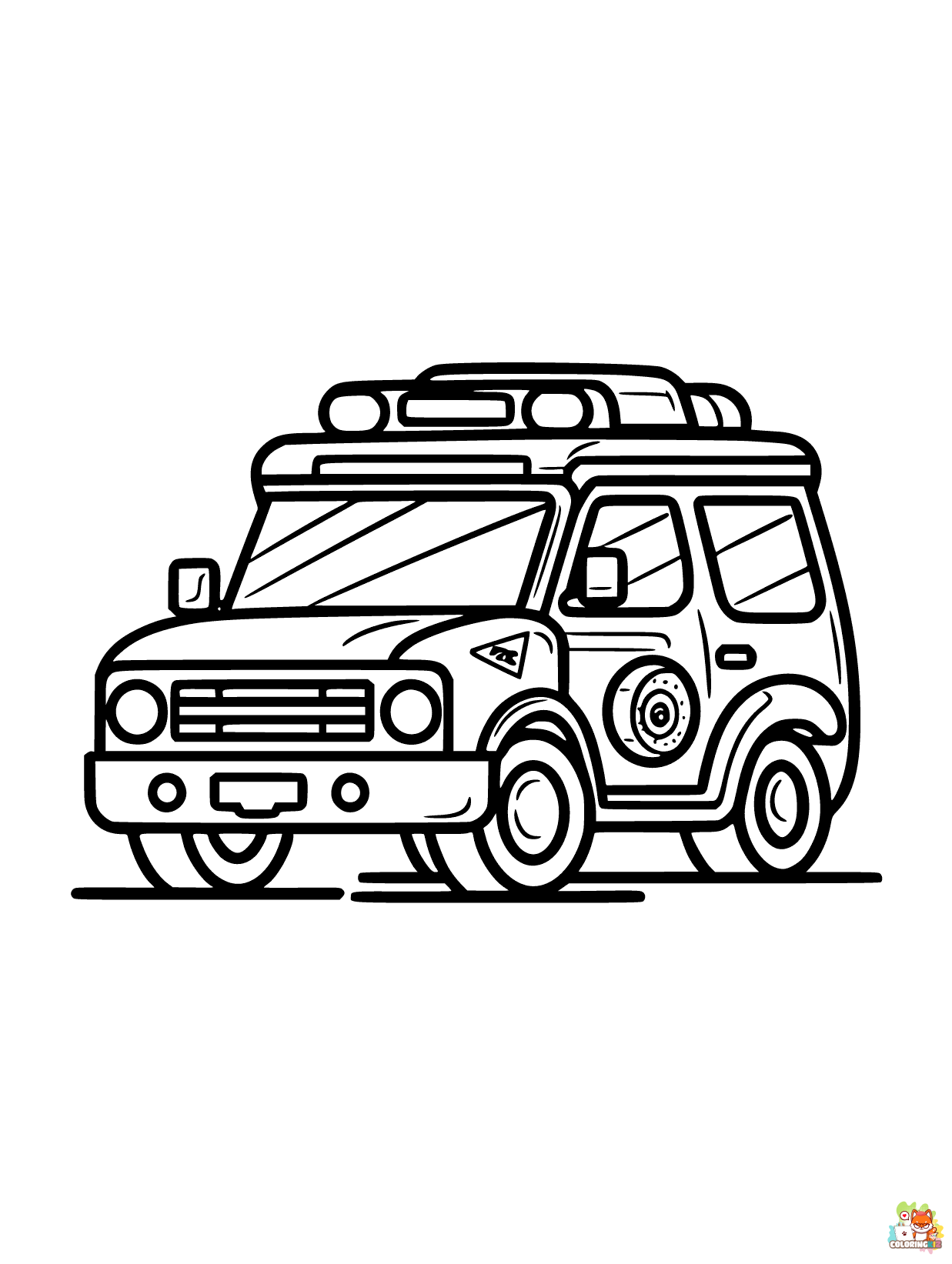 N1 Midjourney Car Coloring pages for kids A police car with fla 105c2eb7 592c 4744 9b31 aa384df7aa9d edge