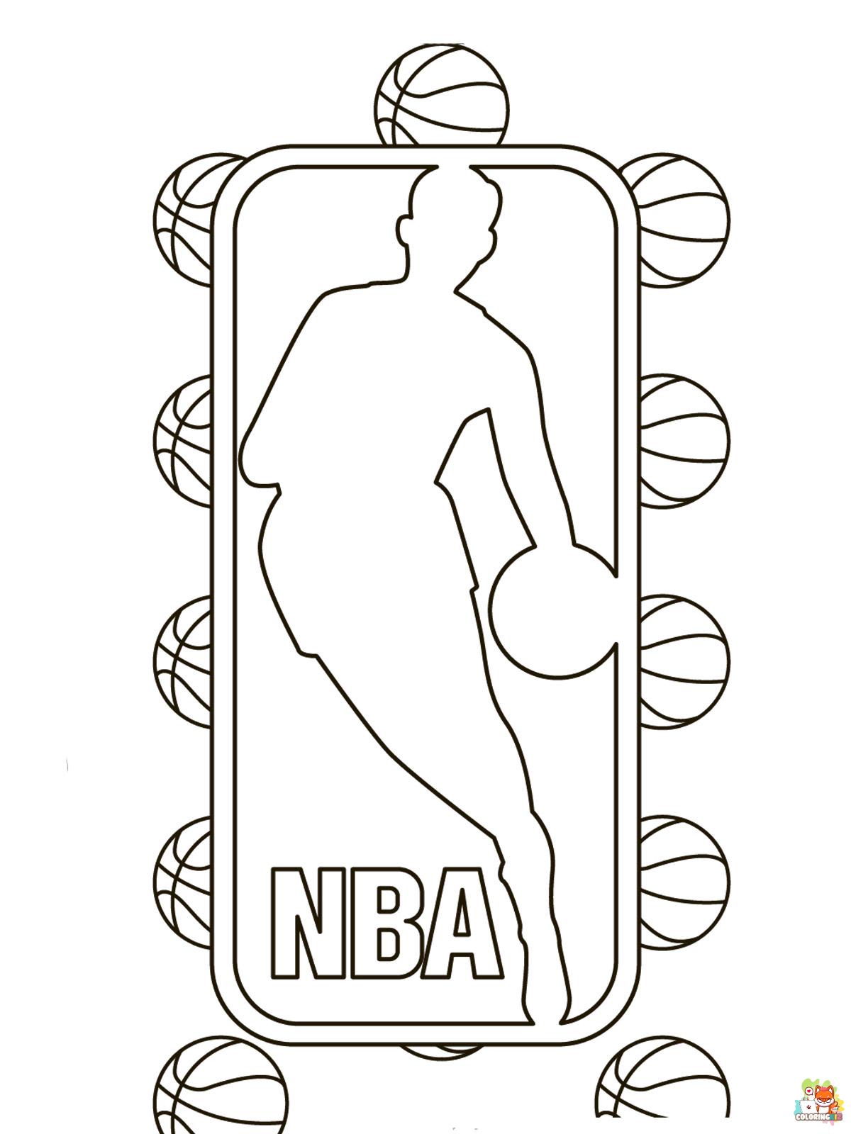 NBA Coloring Pages easy 1