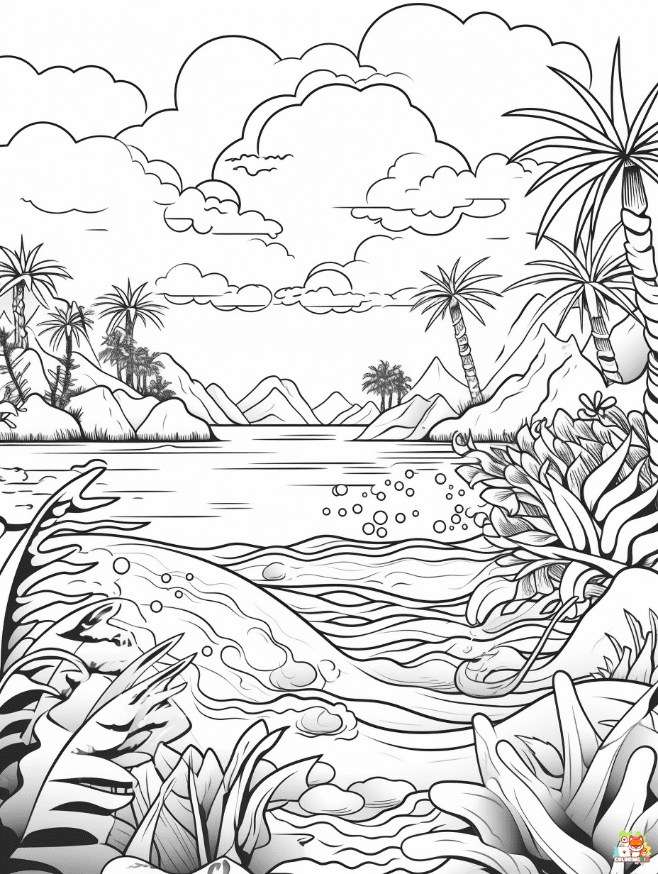 Ocean coloring pages printable free 1