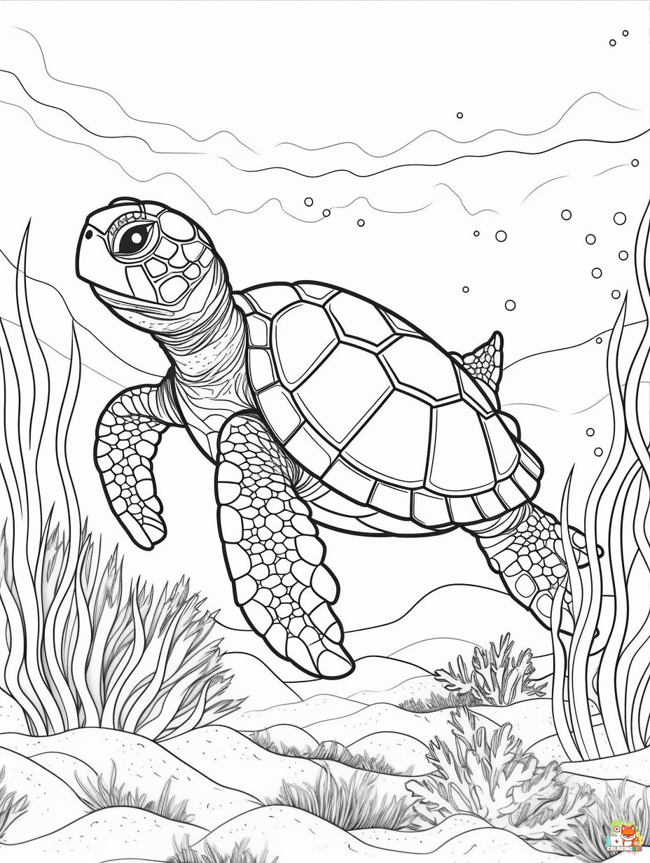 Ocean coloring pages to print 1