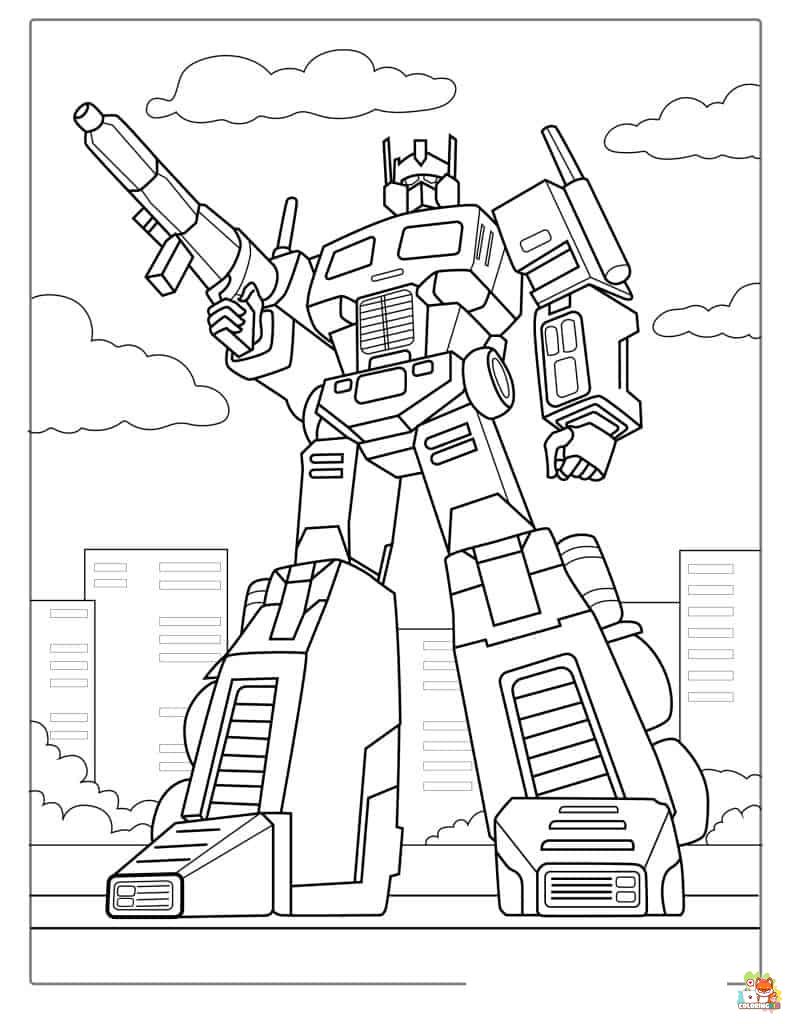 Optimus Prime coloring pages printable free 1