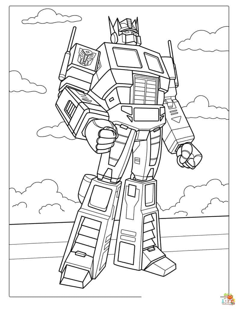 Optimus Prime coloring pages printable free 2