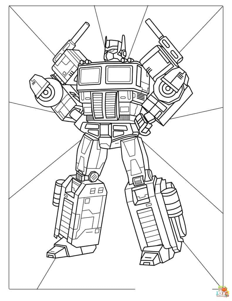 Optimus Prime coloring pages to print