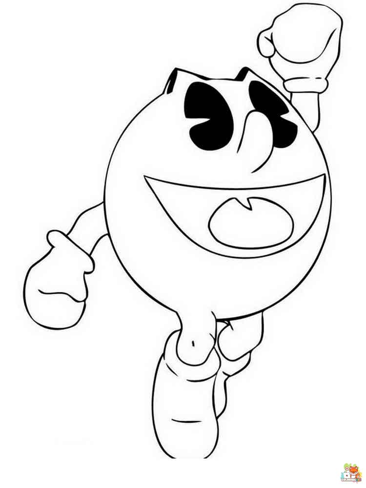 Pac Man Coloring Pages free