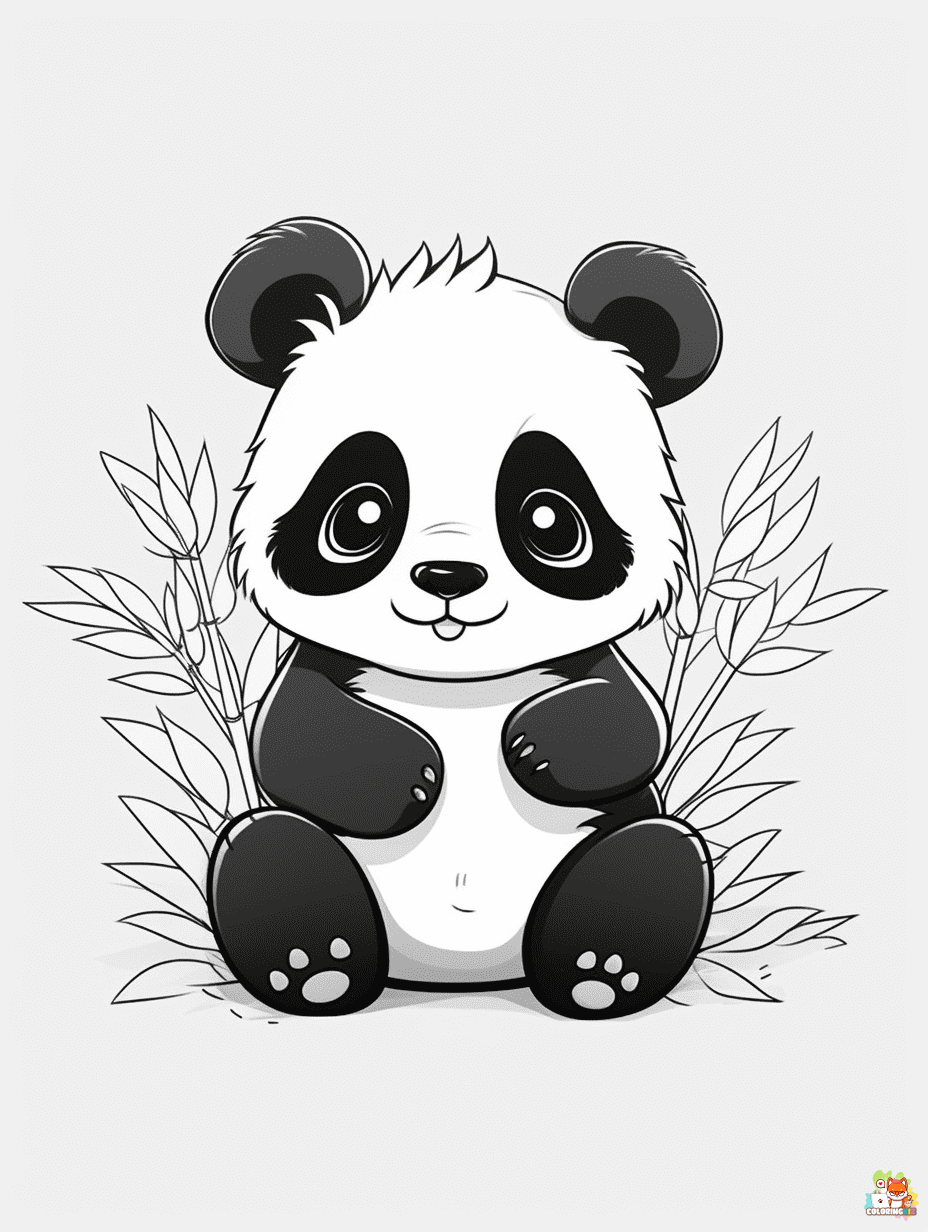 Panda coloring pages to print