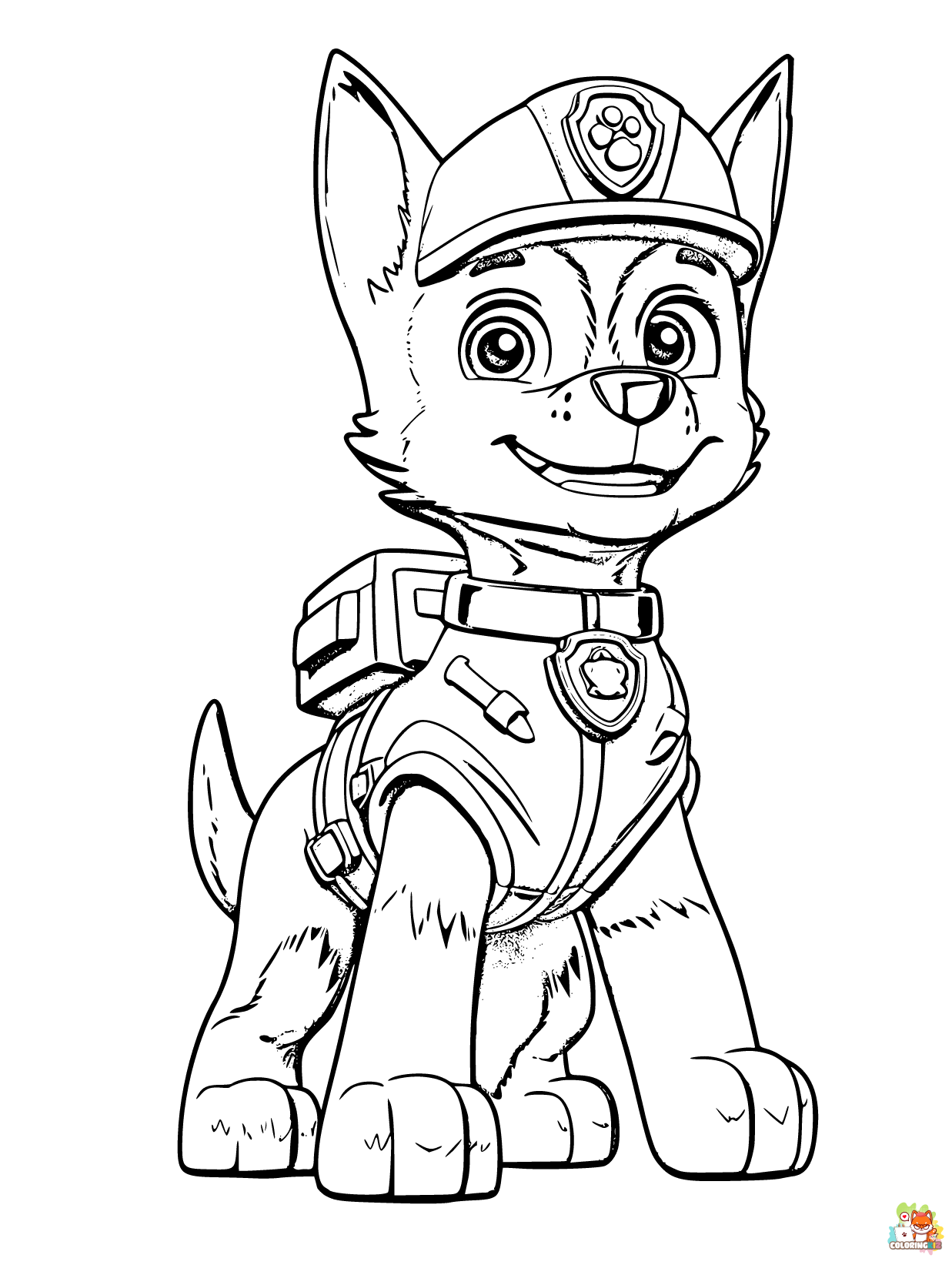 Paw Patrol Coloring Pages easy 1