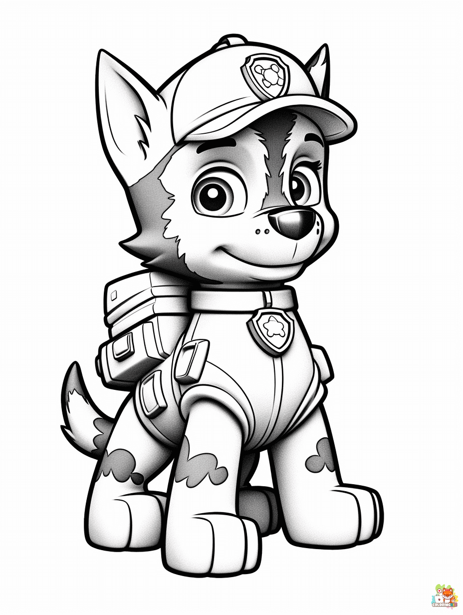 Paw Patrol Coloring Pages easy 2