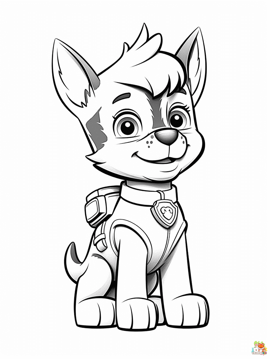 Paw Patrol Coloring Pages for kids 1