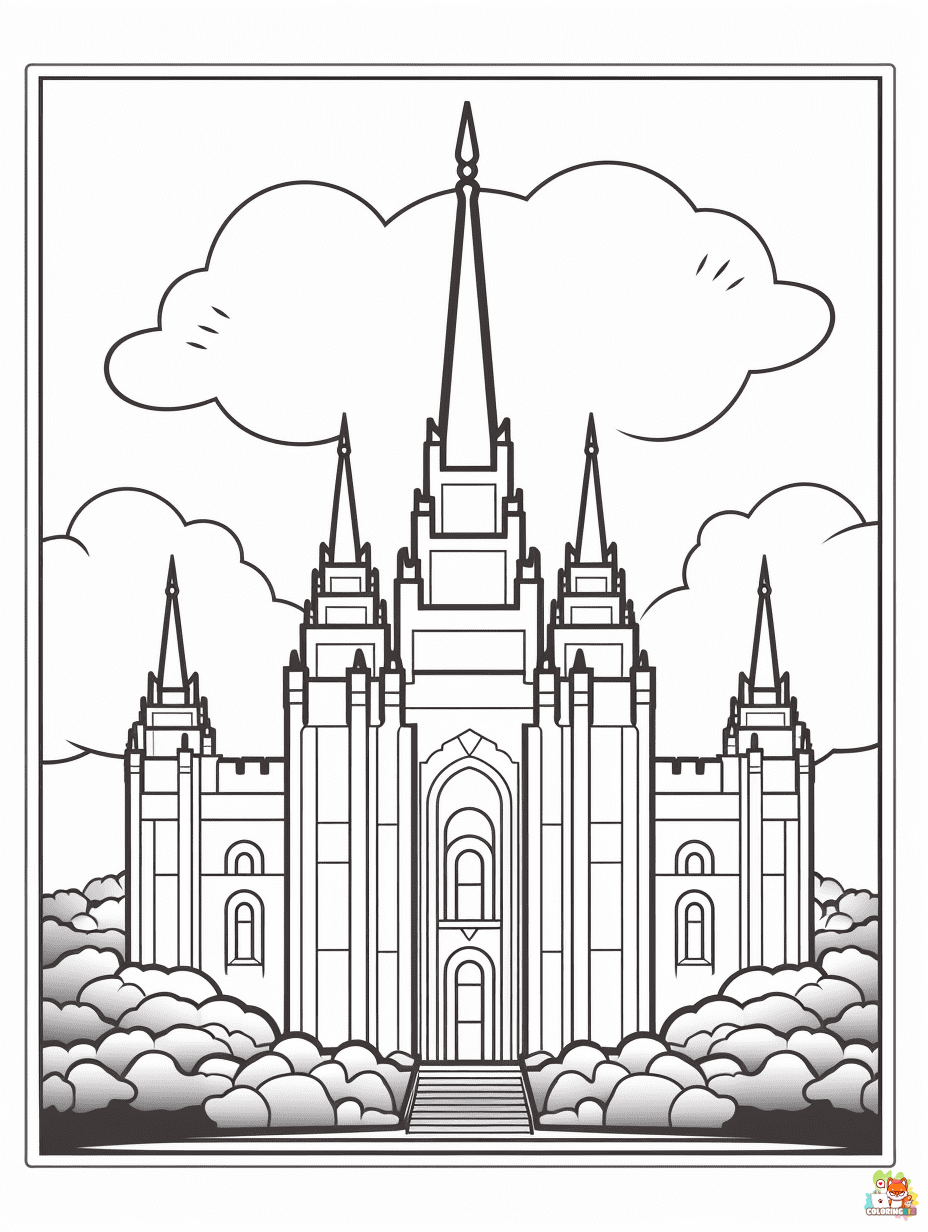 Printable LDS Temple coloring sheets