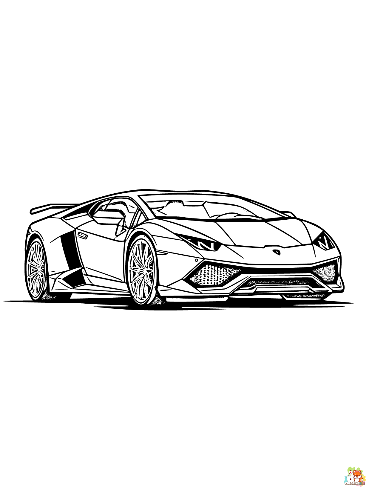 Printable Lamborghini coloring sheets