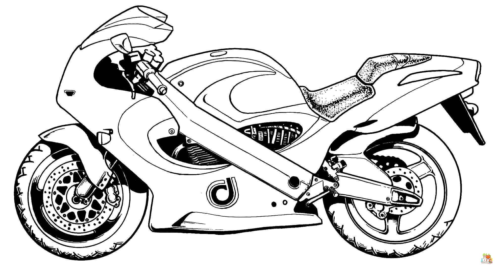Printable Motorcycle coloring sheets 1
