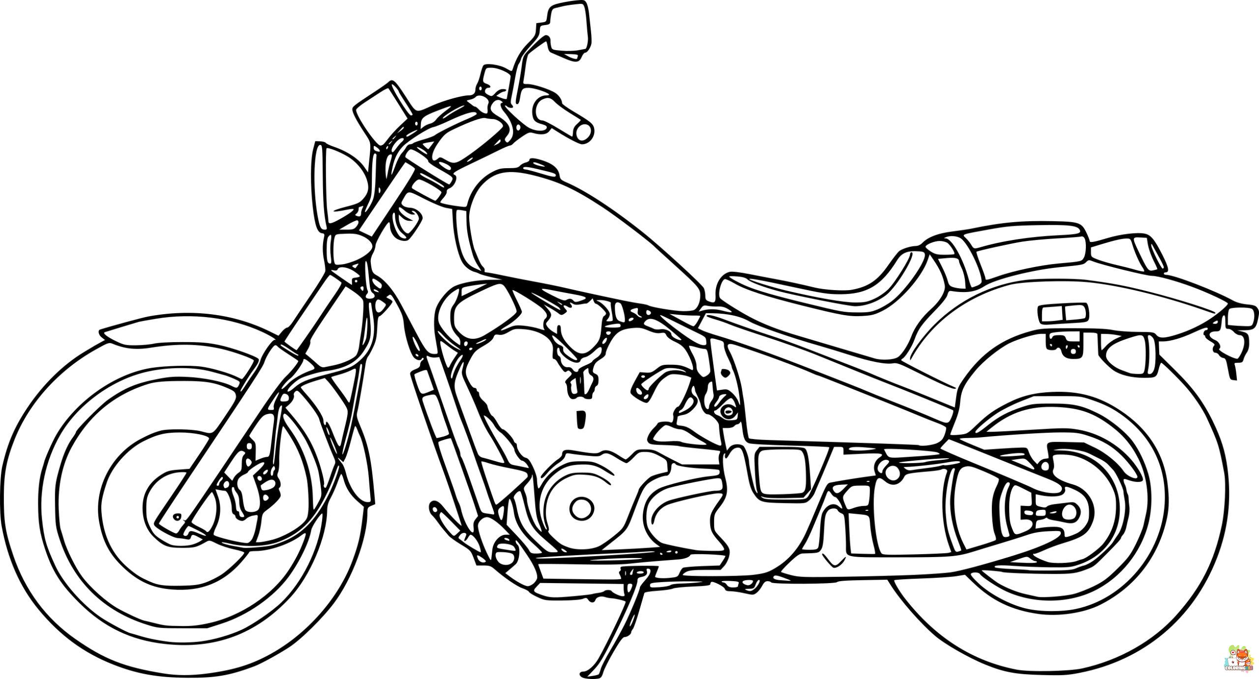 Printable Motorcycle coloring sheets 2