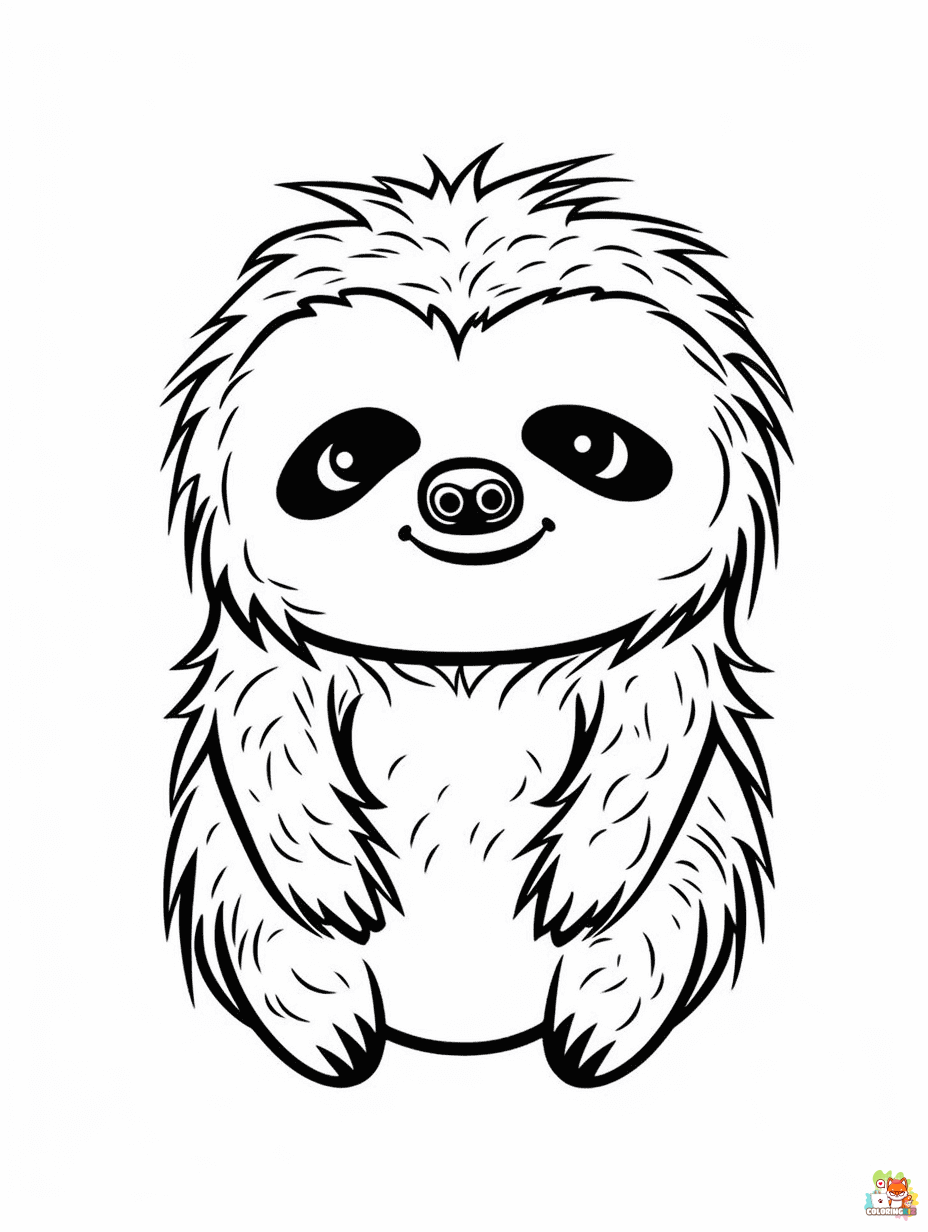 Printable Sloth coloring sheets