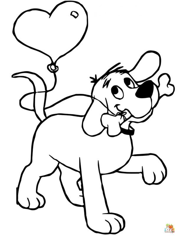 Puppy With Bone Coloring Pages 7
