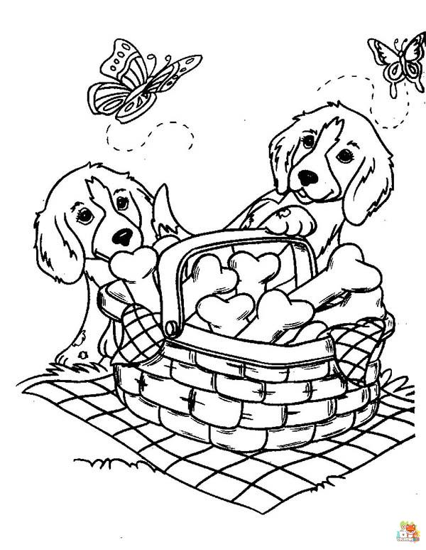 Puppy and Food Coloring Pages 3