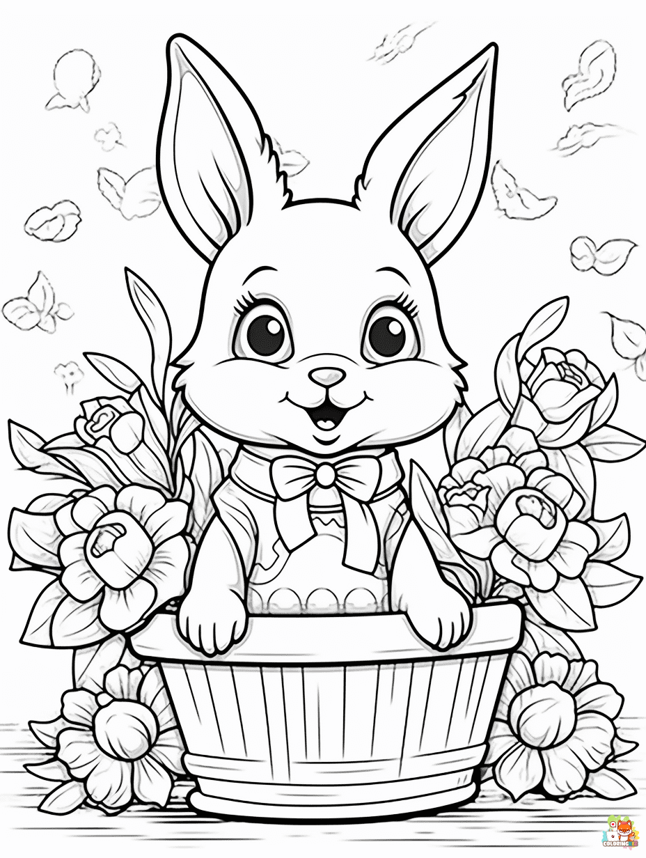 Rabbit coloring pages 1