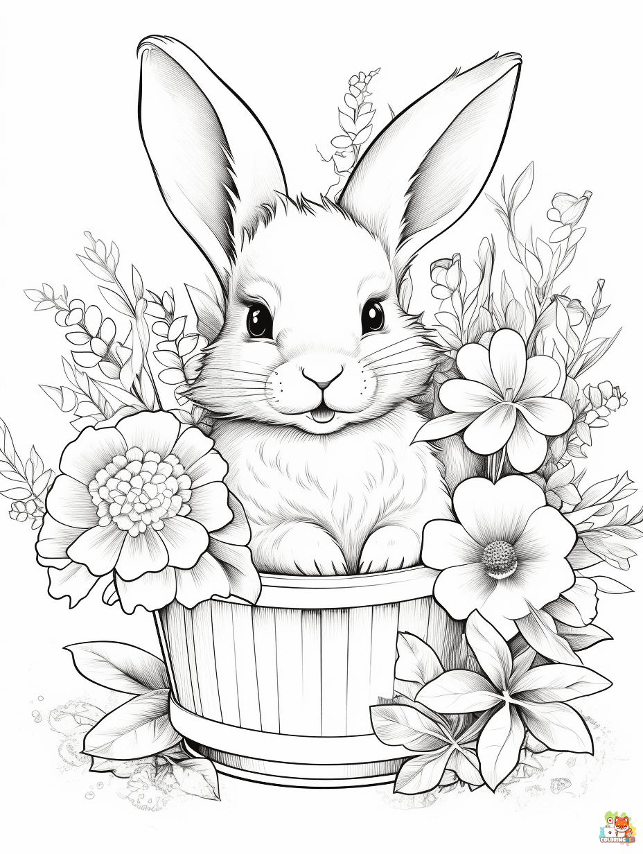 Rabbit coloring pages to print