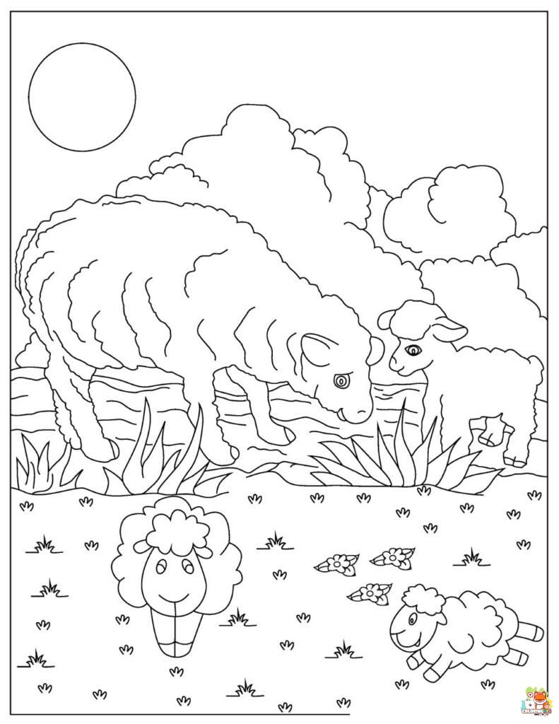 Sheep coloring pages free