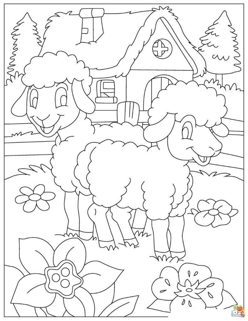 Sheep coloring pages printable 1