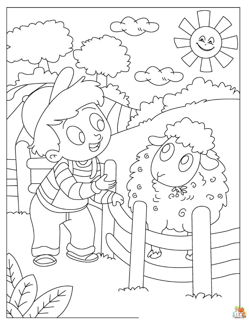 Sheep coloring pages printable 2