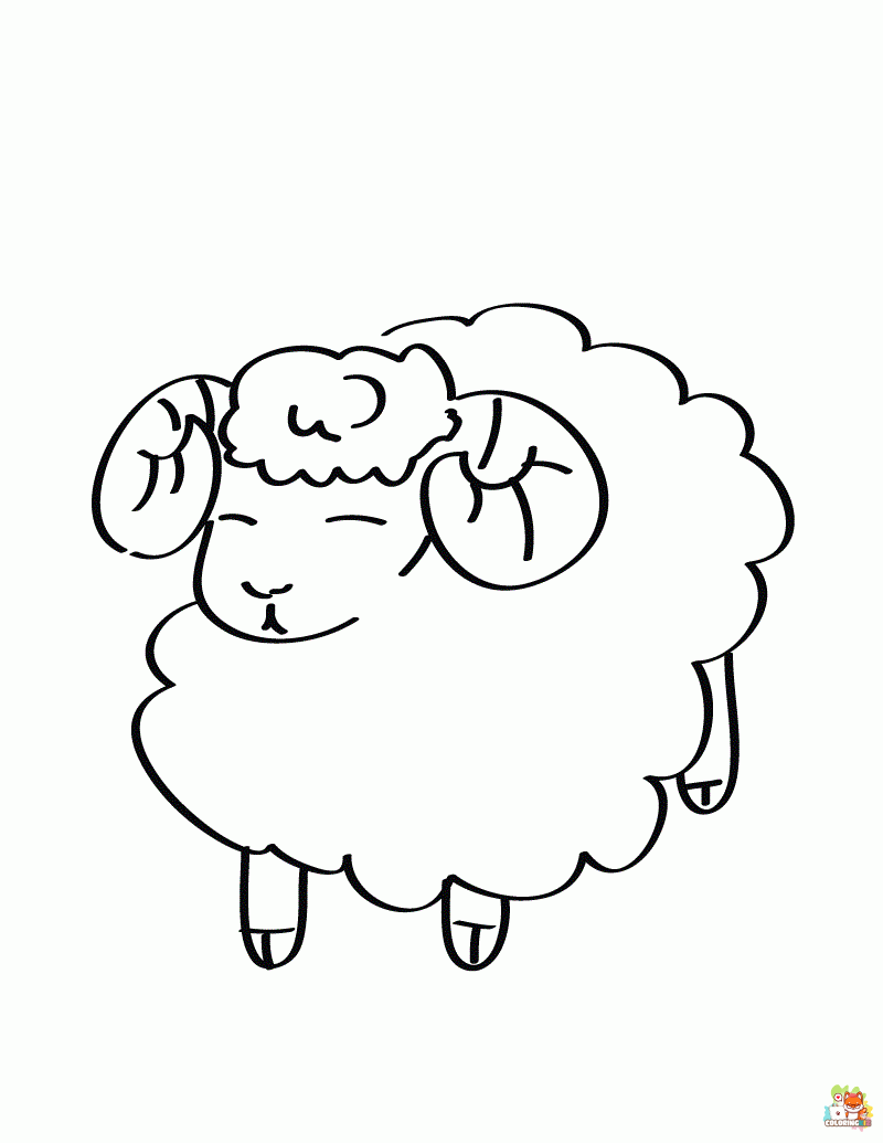 Sheep coloring pages to print
