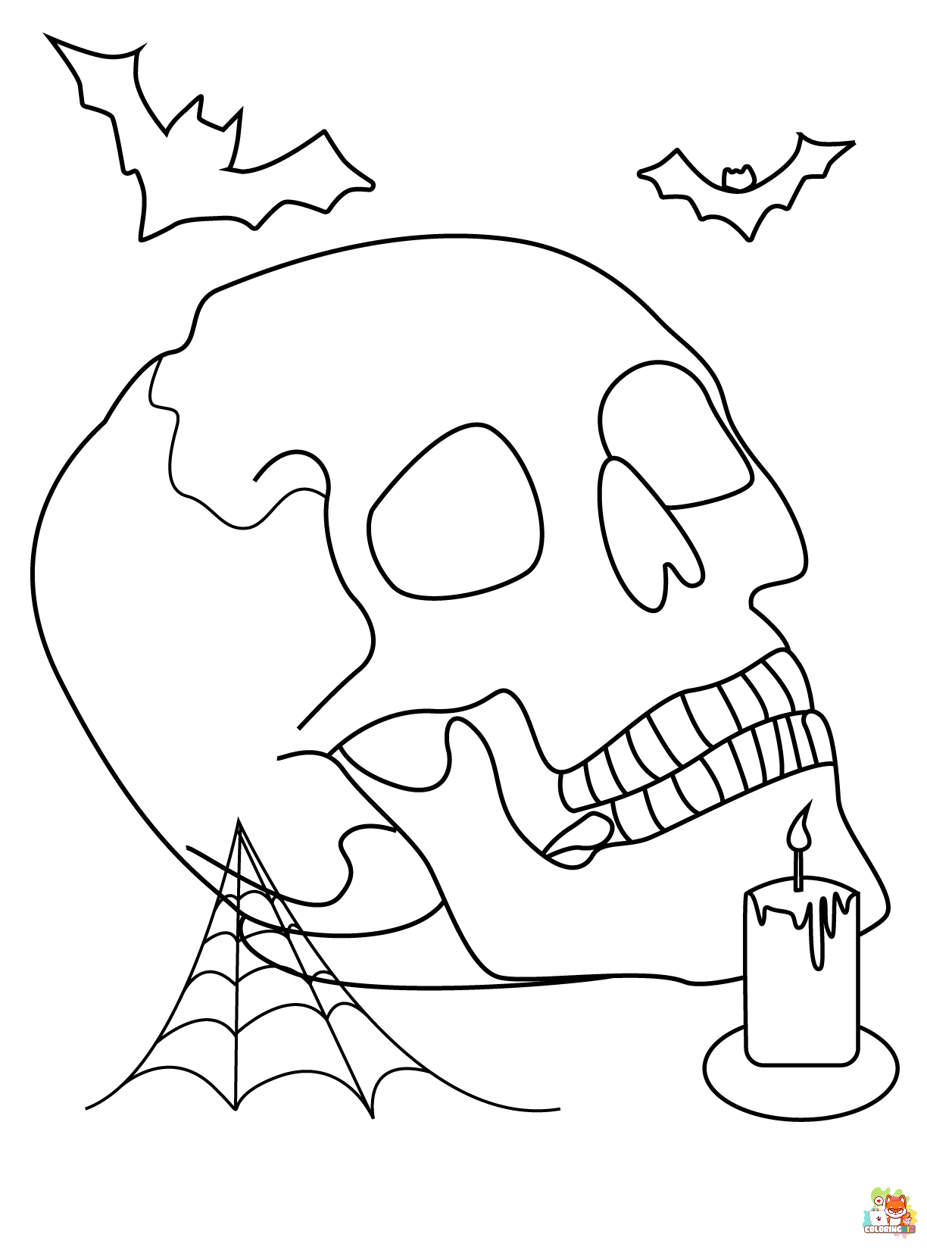 Skull Coloring Pages 3