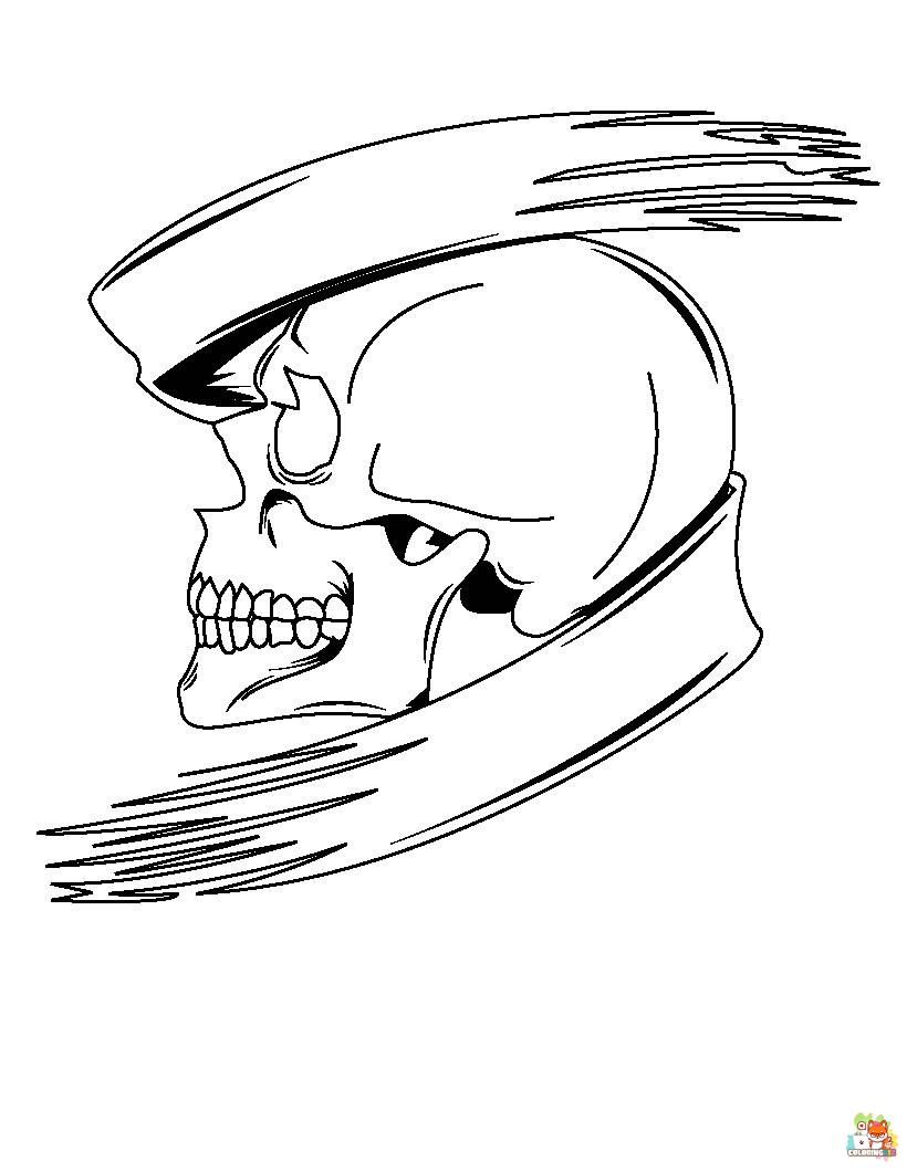 Skull Coloring Pages 4