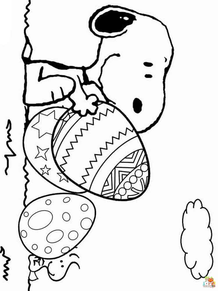 Snoopy Coloring Pages easy 6