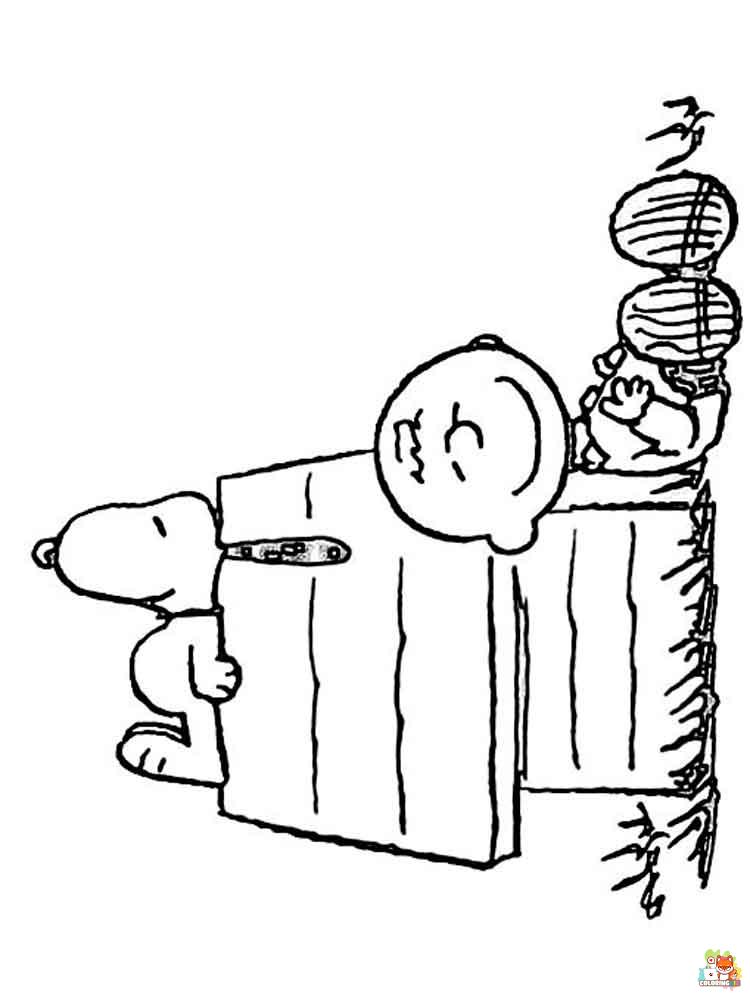 Snoopy Coloring Pages free 1