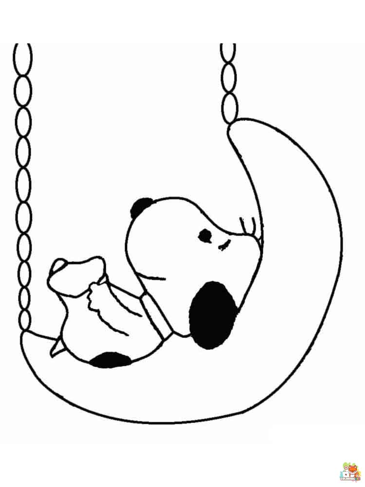 Snoopy Coloring Pages free 3