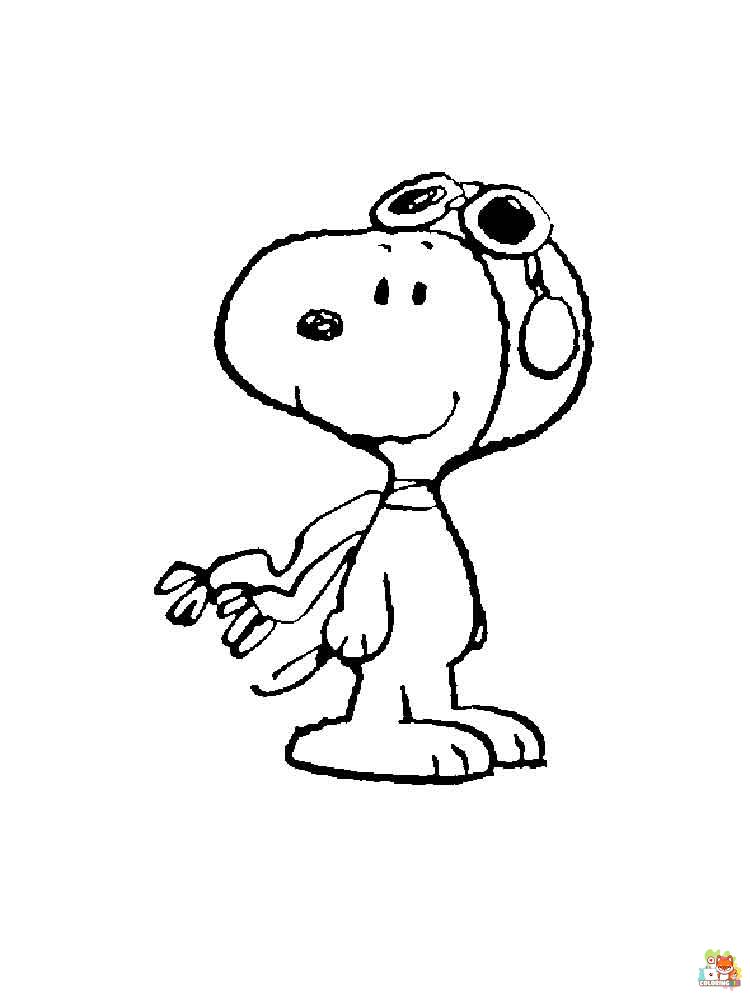 Snoopy Coloring Pages free 4