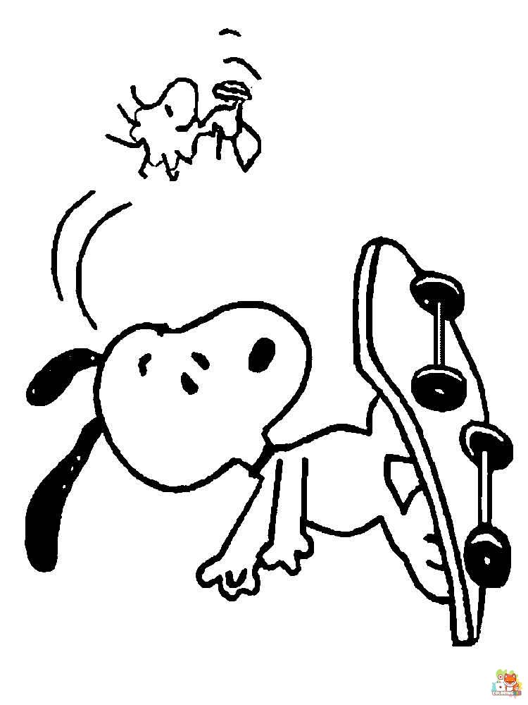 Snoopy Coloring Pages free 6