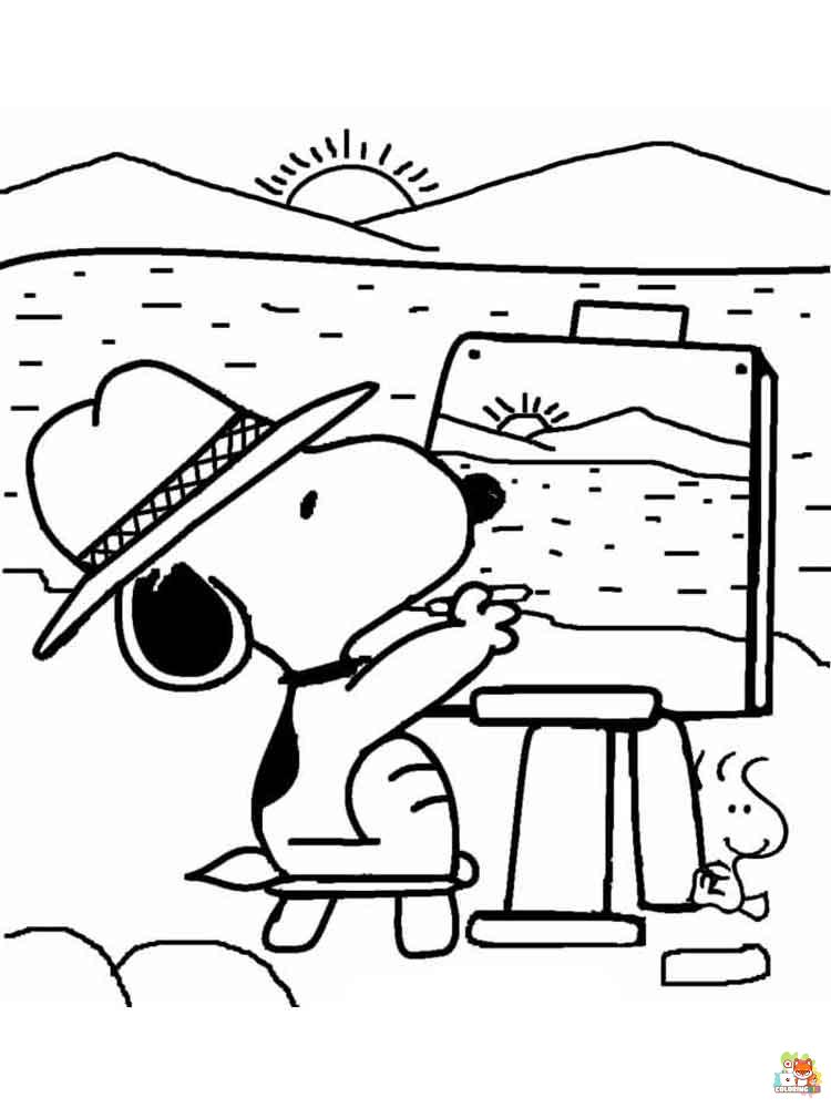 Snoopy Coloring Pages printable 1