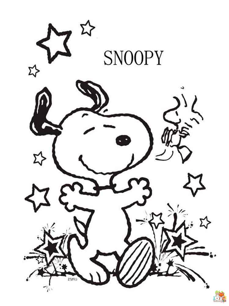 Snoopy Coloring Pages printable 2