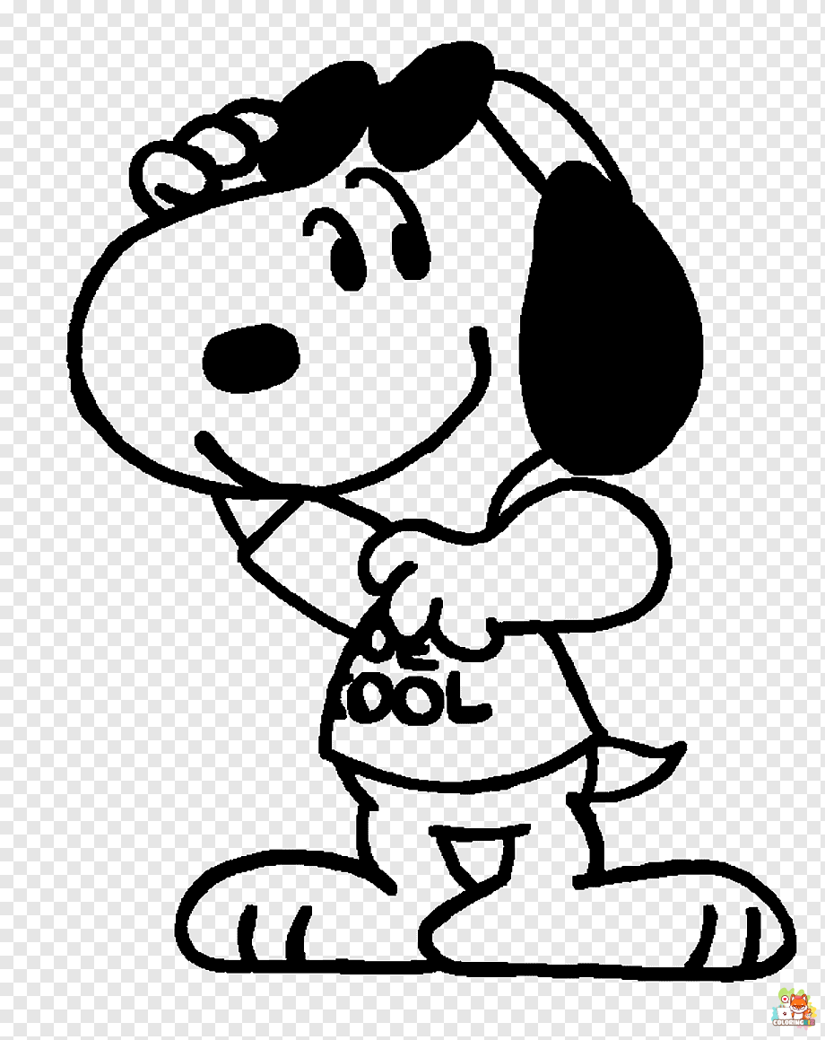Snoopy Coolest Style Coloring Pages 1